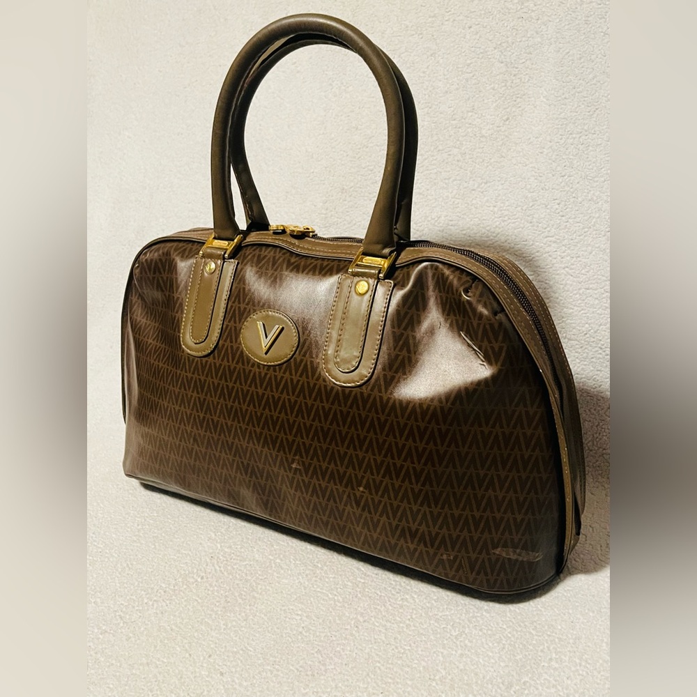 Mario Valentino Monogram Leather Handbag - Picture 6 of 13